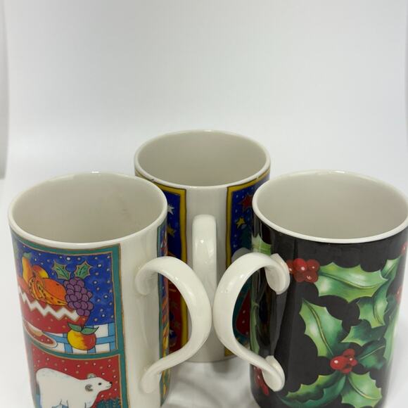 Dunoon Jane Brookshaw Winter Wonderland Mugs 2 & 1 Caroline Bessey Holly Mug - Picture 6 of 11
